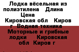 Лодка вёсельная из полиэтилена › Длина ­ 3 › Цена ­ 17 000 - Кировская обл., Киров г. Водная техника » Моторные и грибные лодки   . Кировская обл.,Киров г.